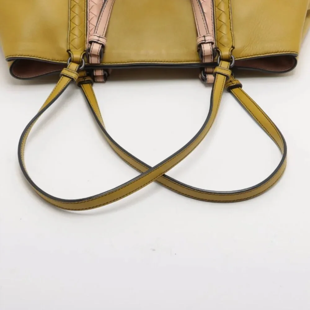 Bottega Veneta Intrecciato Corso Leather Tote Bag Green x Pink - Picture 5 of 16